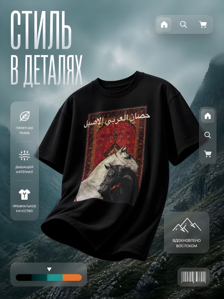 Пример премиальной инфографики товара с деталями и преимуществами